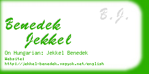 benedek jekkel business card